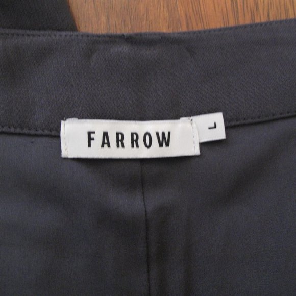 FARROW Charcoal Gray Split Side Wide Leg Pants - Picture 3 of 11